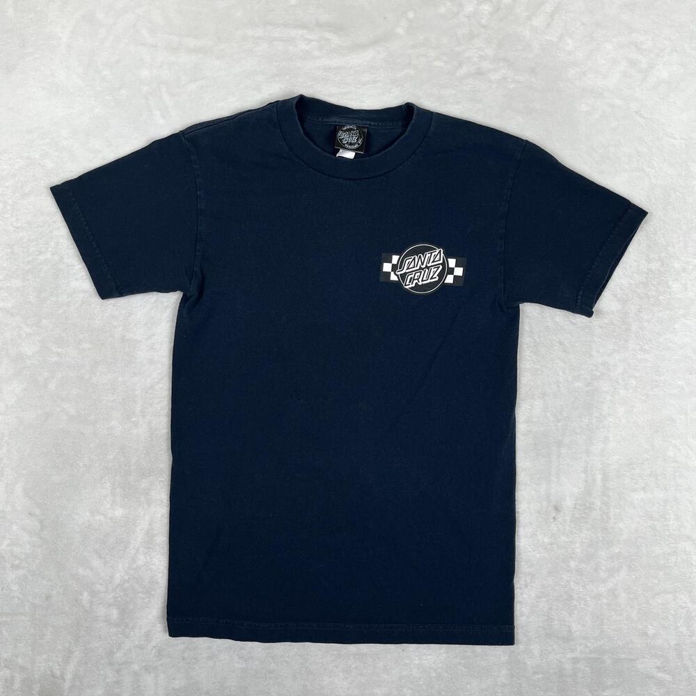 VTG Santa Cruz T-Shirt Mens Small Blue Chest Logo Skateboard Graphic Streetwear